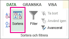Knappen Sortera
