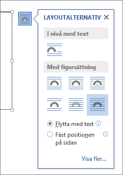 Layoutalternativ för textrutor