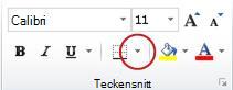 Knappen Kantlinjer i gruppen Tecken