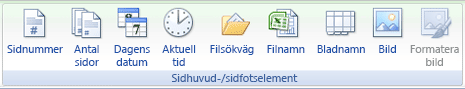 Bild av menyfliksområdet i Excel