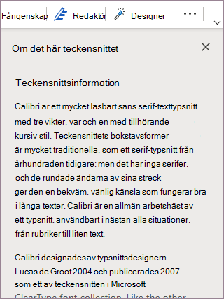 Om det här teckensnittet