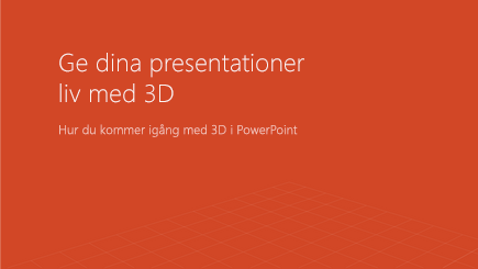 Skärmbild av ett 3D PowerPoint-mallomslag