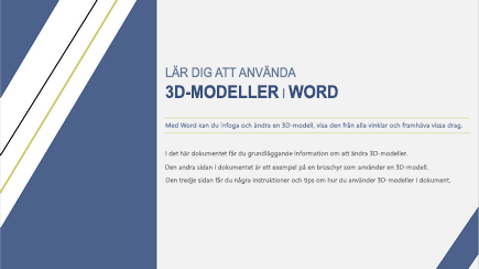 Sceen-bild av ett 3D Word mallomslag