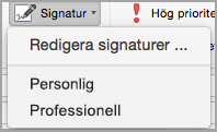 Signatur-meny