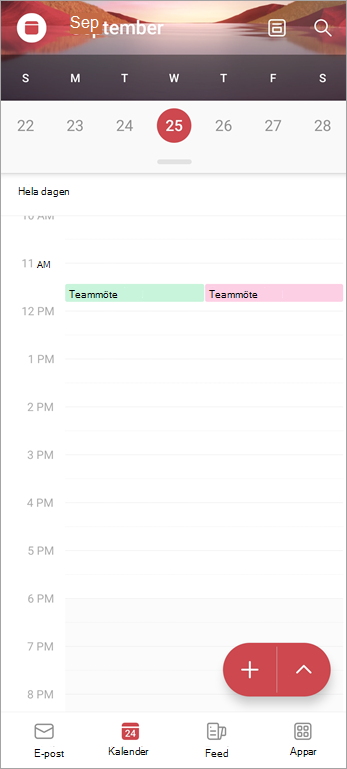 Din personliga kalender bör visa grupphändelsen när du har lagt till den.