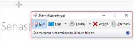 Skärmklippverktyget