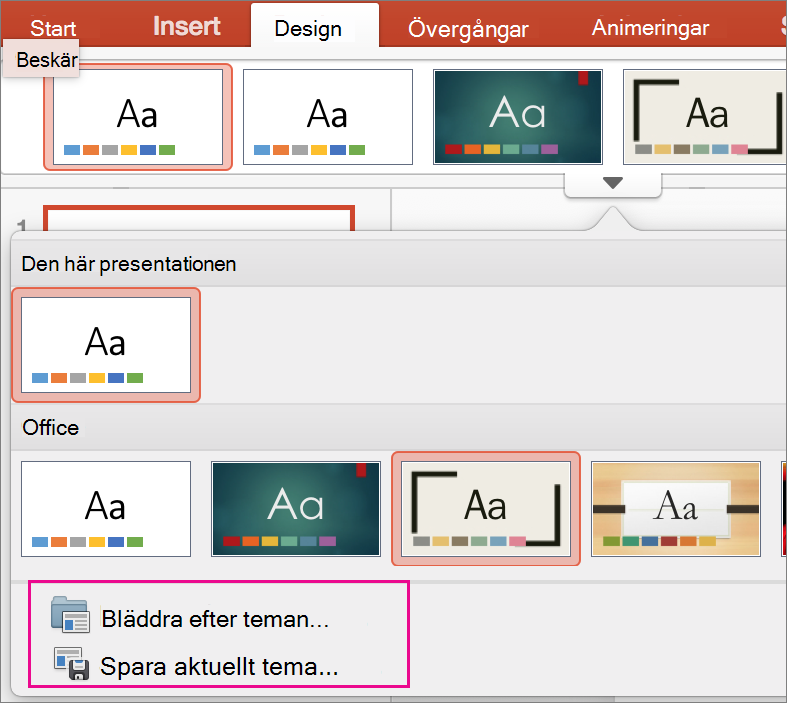 Spara tema i PPT för Mac
