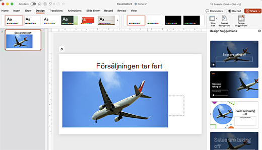Designer skärmbild.