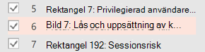 Skärmbild som visar varningen om saknad alternativtext har nu tagits bort.