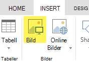 Knappen Infoga bild
