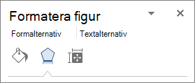 Fliken Effekter i Formatera figur-fönstret