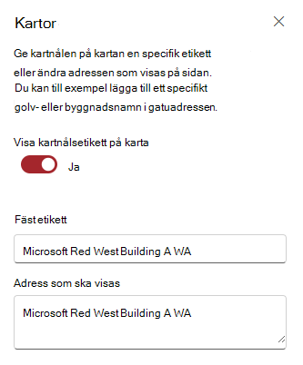 Redigera Fäst etikett och adress