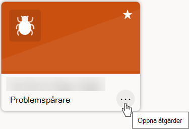 Med knappen Öppna åtgärder kan du anpassa eller dela en lista.