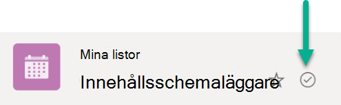 Den här symbolen anger att listan är synkroniserad mellan molnlagring och Windows-enheten.