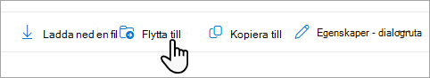 Välj alternativet Flytta till i Aktivitetsfältet.