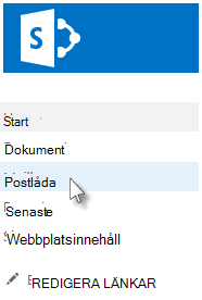 Postlåda i Snabbstart.