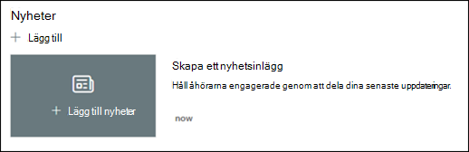 Förhandsgranskning av webbdelen Nyheter.