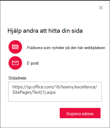 Alternativ för att hjälpa andra att hitta din sida