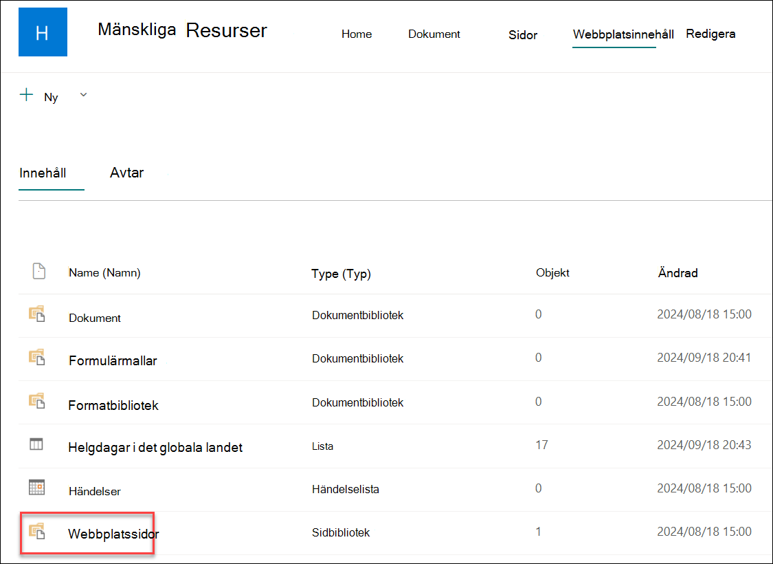 skärmbild av webbplatssidor