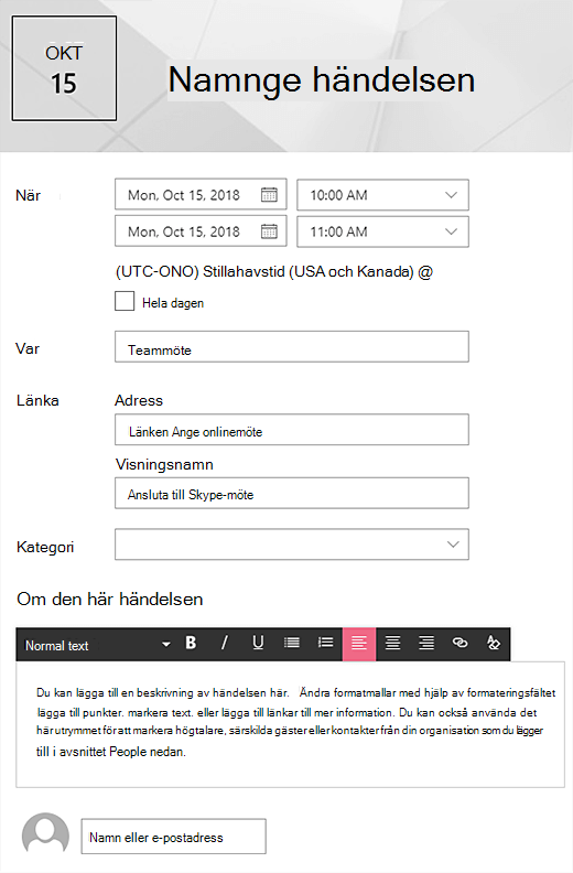 Händelsesida