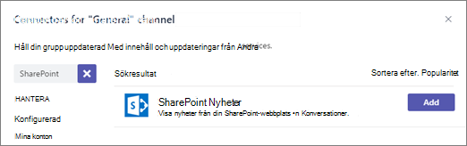 Dialogrutan Nyhetskoppling