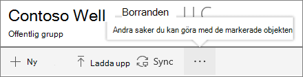 SharePoint Onine-menyn Dokumentbibliotek