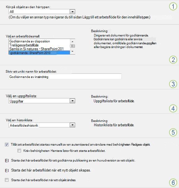 Grundläggande information för Lägg till arbetsflöde med framhävda områden