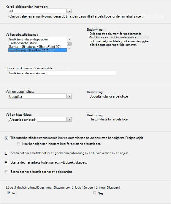 Formulär för första initiering