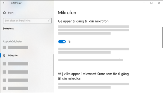 Mikrofoninställningar