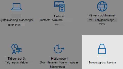 Här hittar du sekretessinställningar i Windows 10.