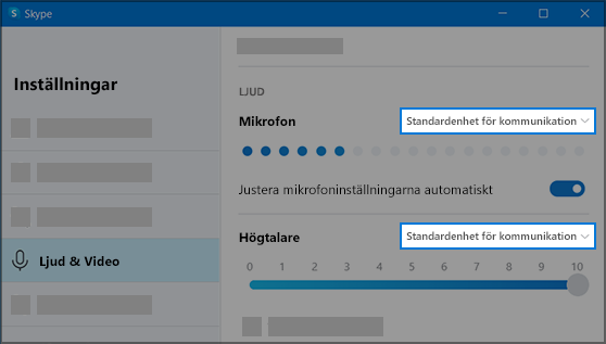 Skype-inställningar