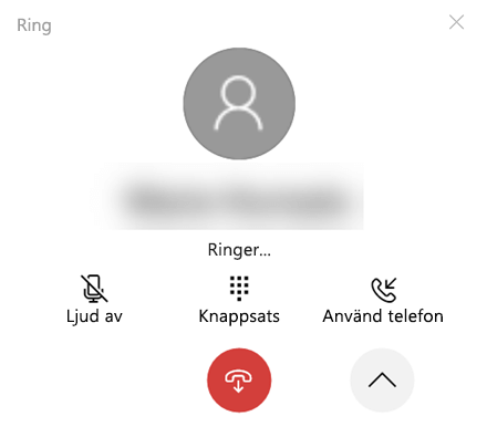 Det utökade samtalsfönstret.