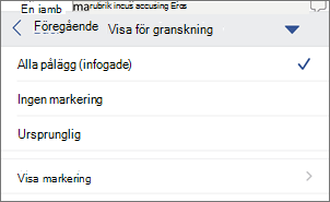 Visa för granskning