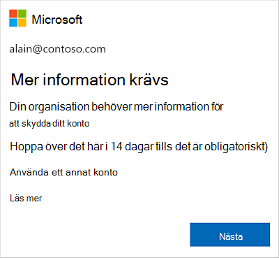 Fråga om mer information