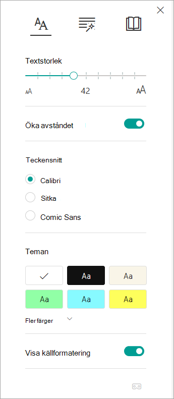 Textalternativ i Avancerad läsare.
