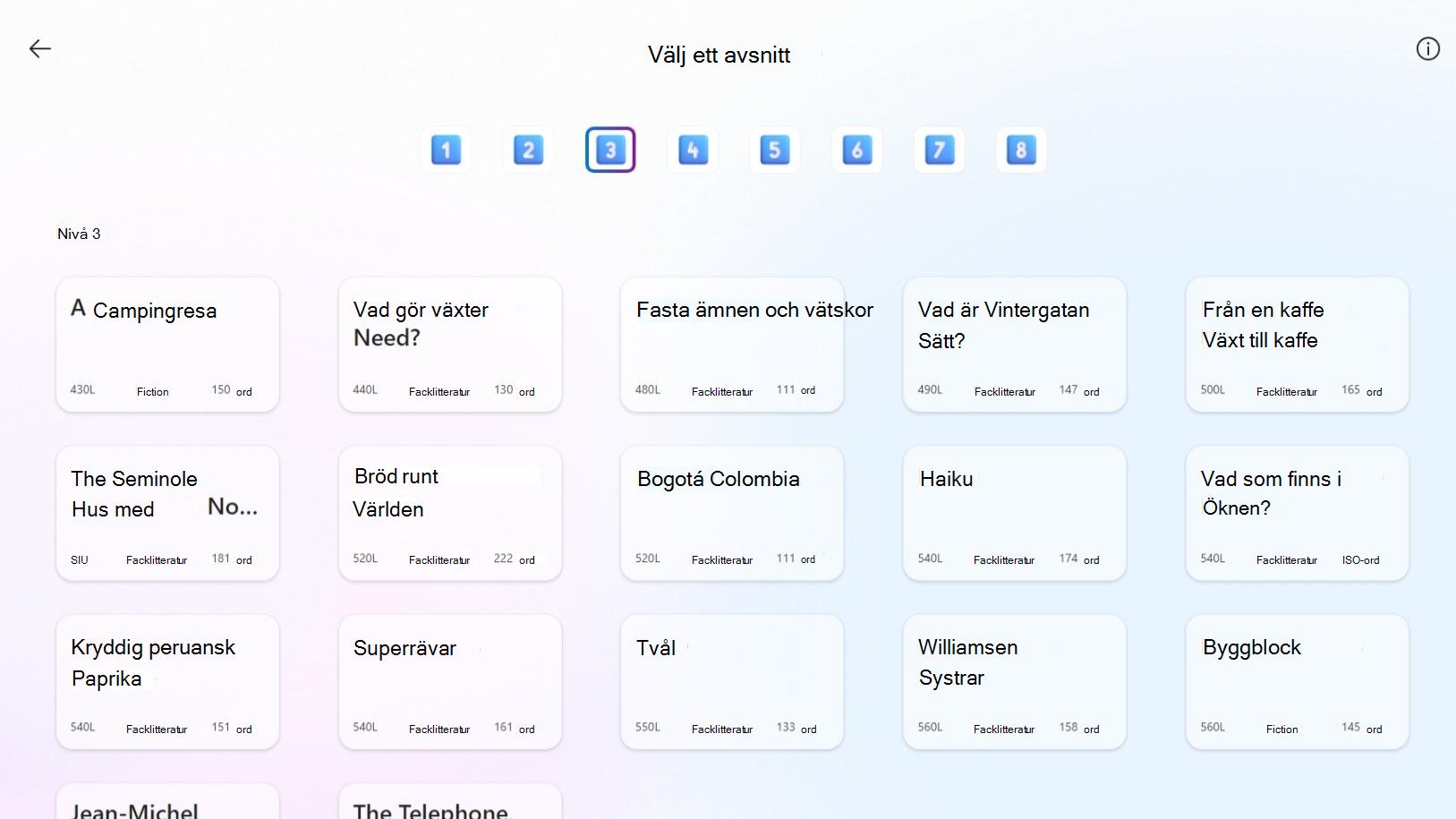 Läsa ett stycke