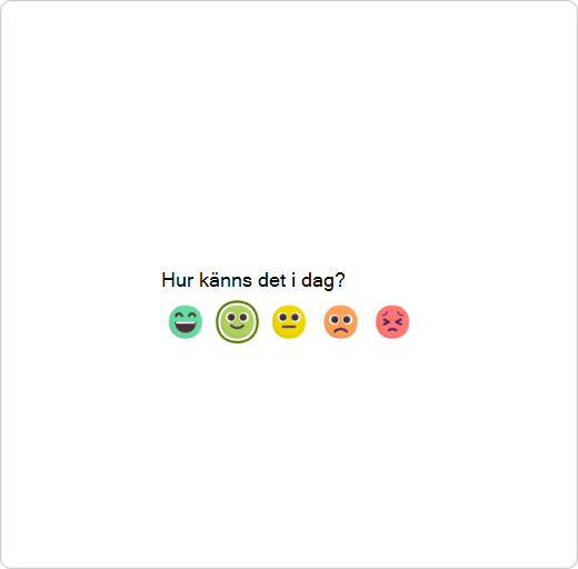 Svara för att checka in – välj en emoji