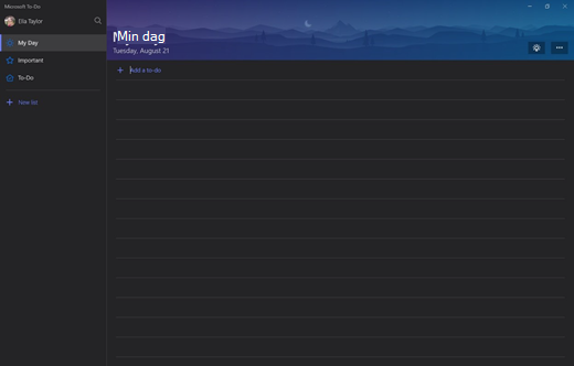 Gränssnitt för To Do