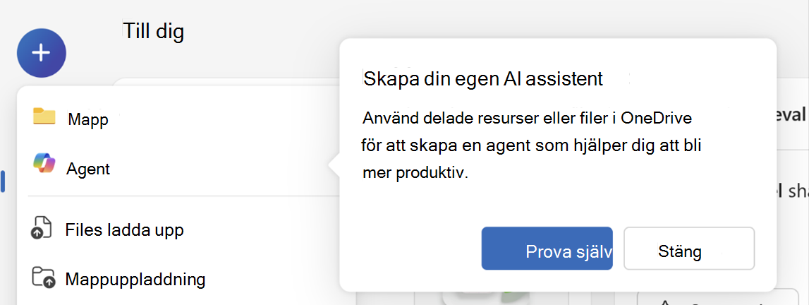FRE – Skapa eller ladda upp agent