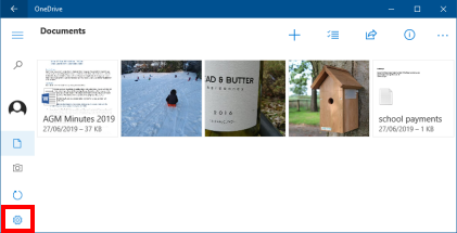 OneDrive Store-appens gränssnitt
