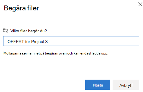 Användargränssnitt för val av filer