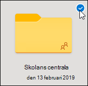 Markera den blå cirkeln