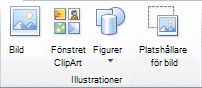 Menyfliksområdet i Office 2010