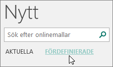 Skärmbild av kategorier av inbyggda mallar i Publisher.
