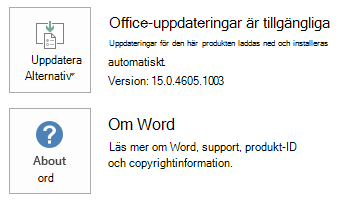 Skärmbilden för Word Klicka för att springa