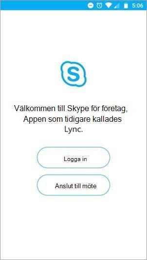 Tryck på knappen Anslut till möte