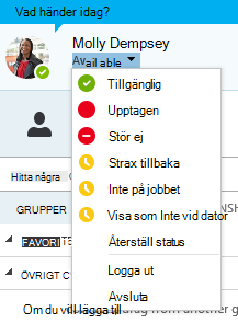 Alternativ för närvarostatus