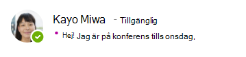 Närvaromeddelande för Kayo