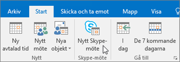 Schemalägga möte i Skype för företag