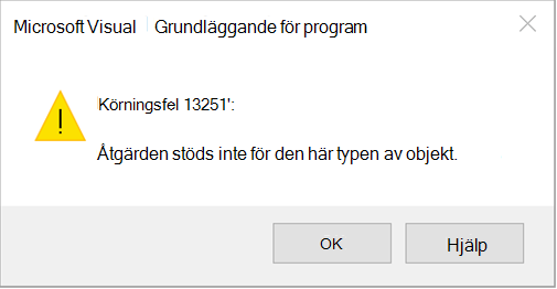 Körningsfel 3251